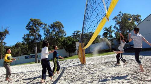 Kids Camp volleyball activity
